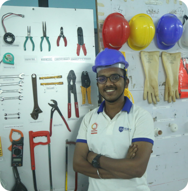 Participant in a vocational skills training workshop